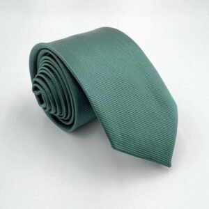 Classic Unisex Striped Green Neck tie