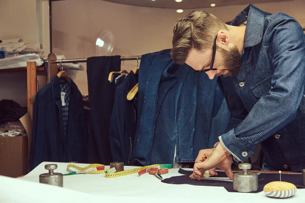 Full-canvas bespoke suit construction process