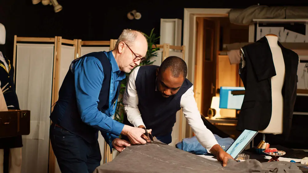 Luxury tailoring craftsmanship designed for modern professionals