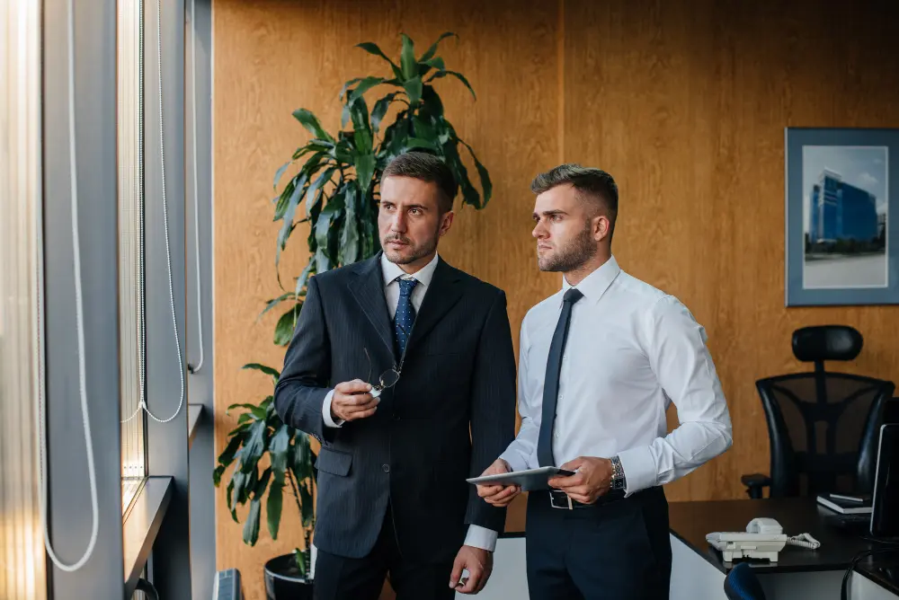 Well-dressed executive attending a business meeting in Abu Dhabi.